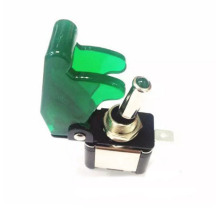 Green Car Boat Spst LED Light 12V 20A Metal Tip Toggle on/off Switch